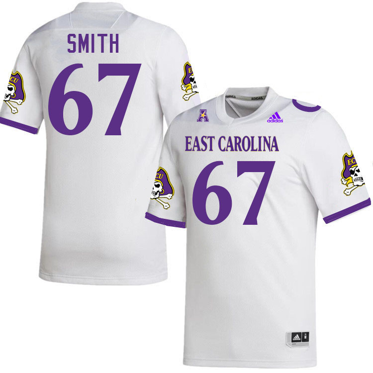 D'Ante Smith ECU Jersey,East Carolina Pirates #67 D'Ante Smith Jersey Youth College-White